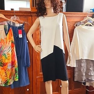NWT Lafayette 148 New York Shift Sheath Assymetrical Dress Sleeveless